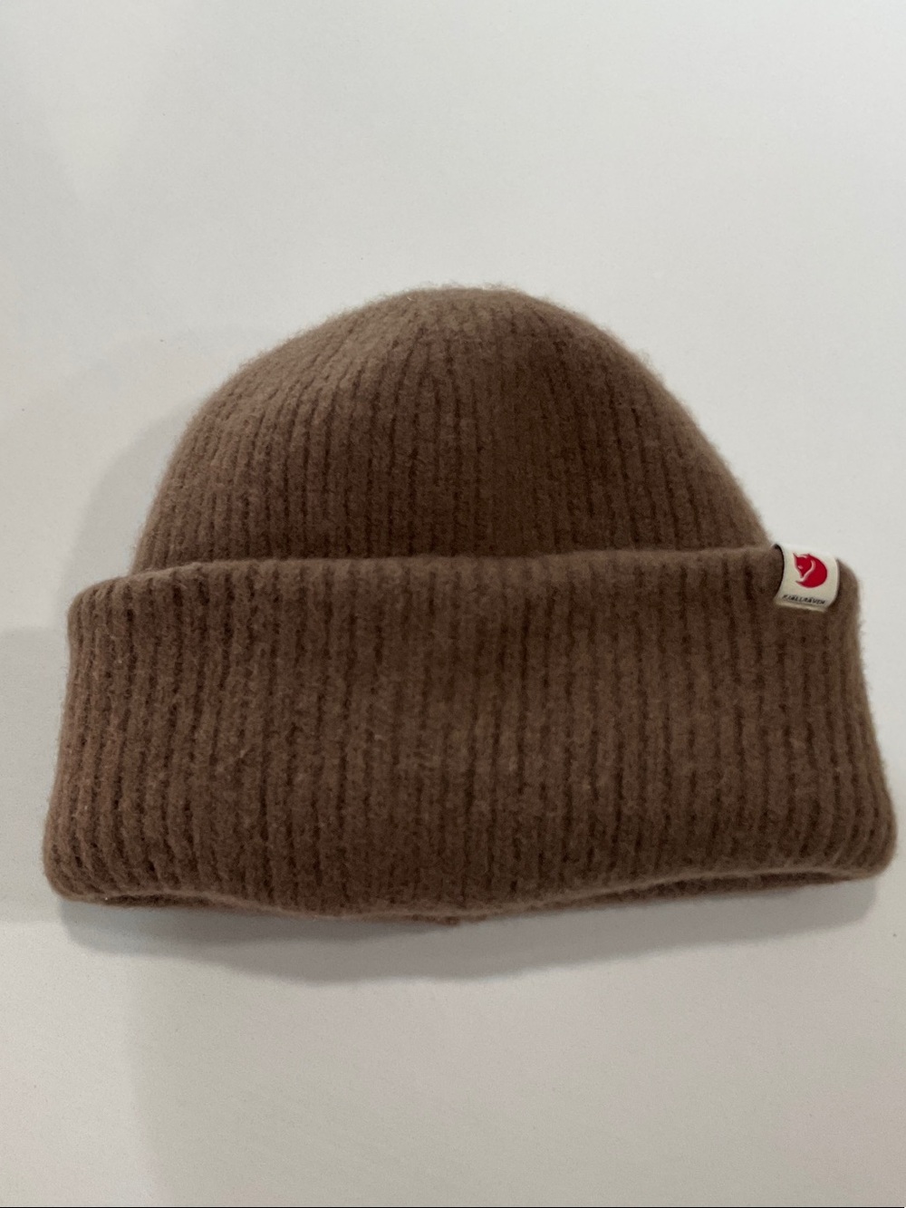Fjallraven Heavy Beanie Dark Oak Brown Knit Cuffed One Size